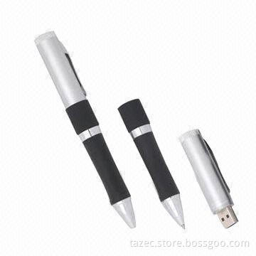 Pen Style USB Flash Drives, Support Plug-and-play Function, OEM Orders Welcomed